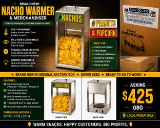 Benchmark USA Commercial Popcorn / Nacho Warmer