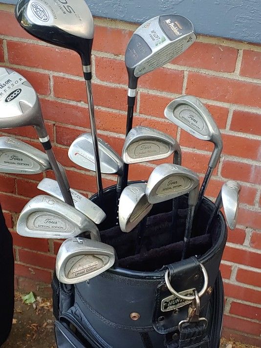 Complete Set Of Men's Golf Clubs With Acer Driver And Tommy Armor Putter
