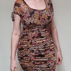 Bodycon Mini Short Sleeves Dress Size M