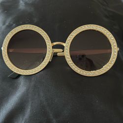 round bedazzled sunglasses