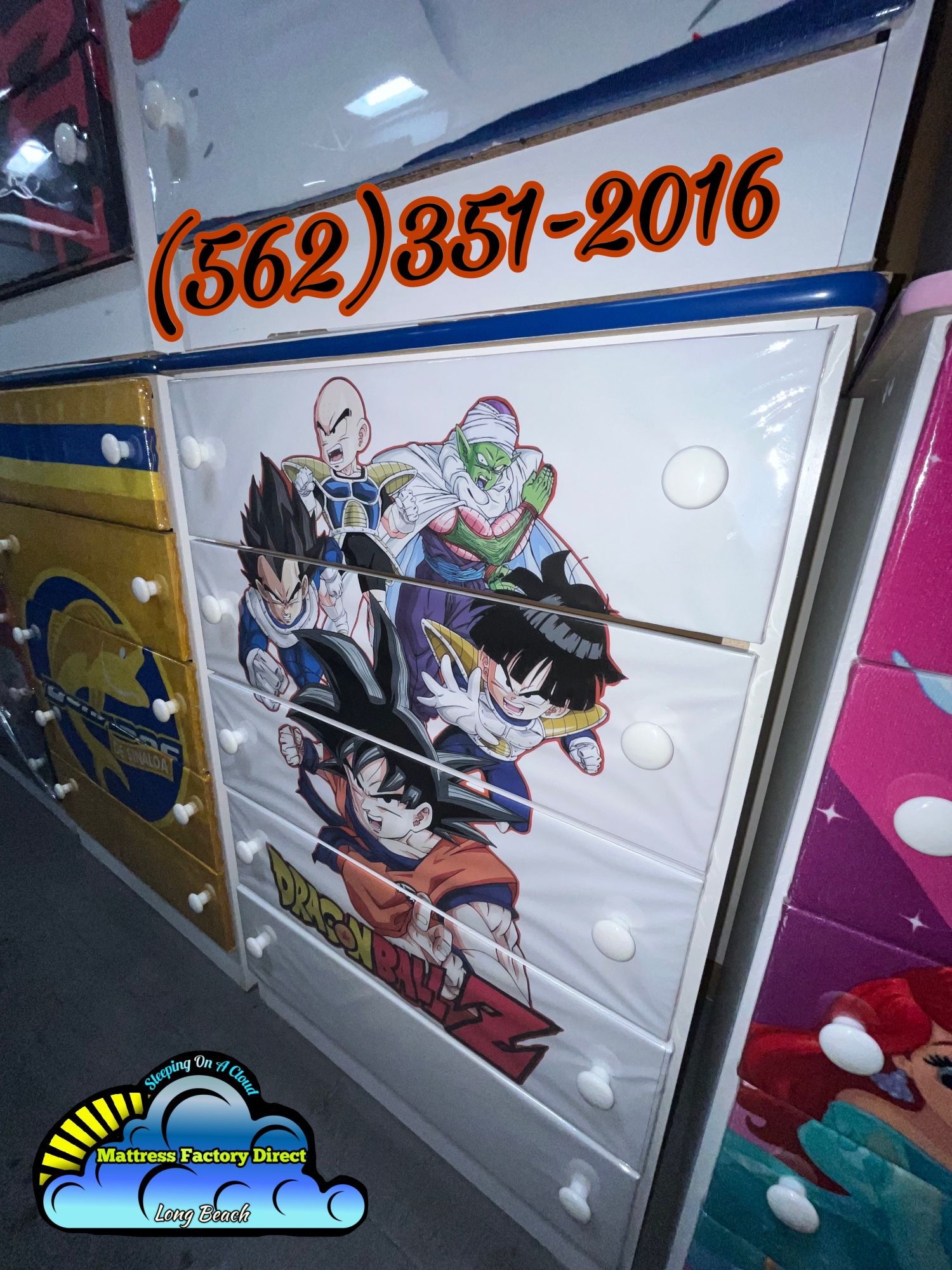 Dragón Ball Z Five Drawer Dresser Compressed New Chest