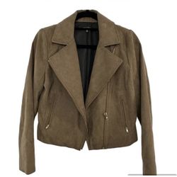 J Crew Suede Brown Moto Jacket