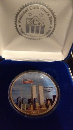 2001 twin towers in memory coin