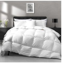APSMILE All Season Down Feather Fibers Comforter King Size - Ultra-Soft High Fill-Power Hotel Collection Duvet Insert, Fluffy Medium Warm Quilt Comfor