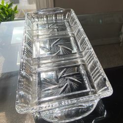 Vintage Glass Serving Tray 