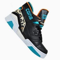 CONVERSE Don x ERX!-260 Mid GS Animal Print, Black Teal sneakers youth size 6
