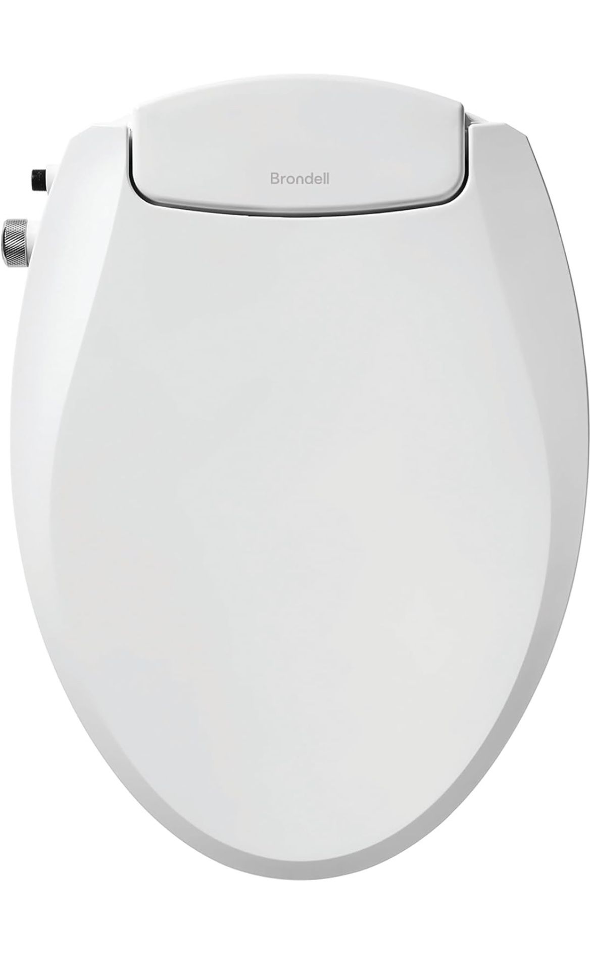 Brondell Bidet Toilet Seat Non-Electric Swash Ecoseat, Fits Elongated Toilets, White - Dual Nozzle System, Ambient Water Temperature