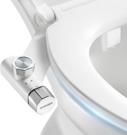Non-Electric Bidet Toilet Seat Attachment Dual Nozzles 3 Modes Adjustable