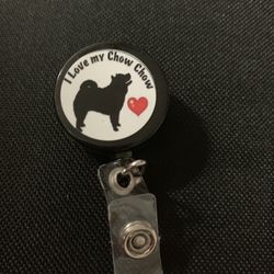 Chow chow Badge Reel