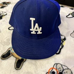 LA dodgers New Era Cool Base MLB Hat Mens Size 7 3/4 Blue White 