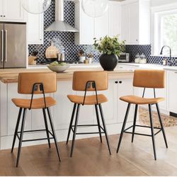 Armless Bar Chairs for Kitchen Island/Dining Room/Bar/Basement. Set Of 3. 