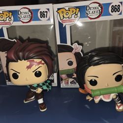 Tanjiro And Nezuko Funko Pops