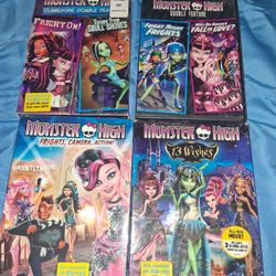 Monster High DVDs Set Of 4.Great Shape