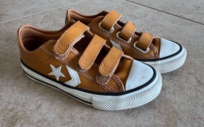Converse Size 13c Star Player 76 Leather Easy On Gingerbread Color Little Kid Shoes Sneakers