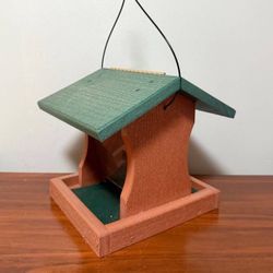 Wood Hanging Bird Feeder Garden Decor