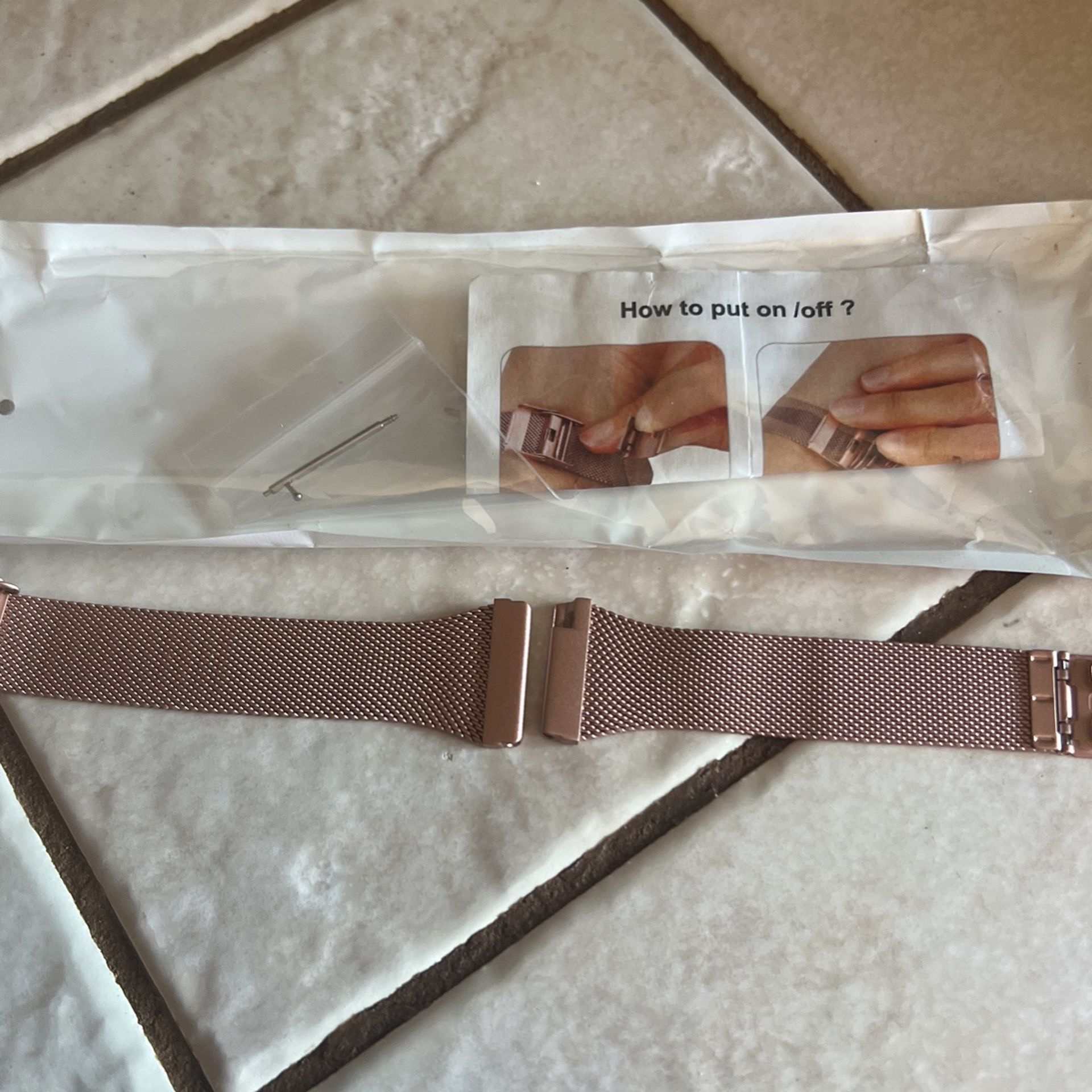 Rose Colored Watchband For Fitbit Versa  2