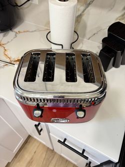 $10-Russell Hobbs 4-Slice Toaster Red