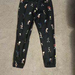 Mens Looney Tunes Wool Joggers Size Large 