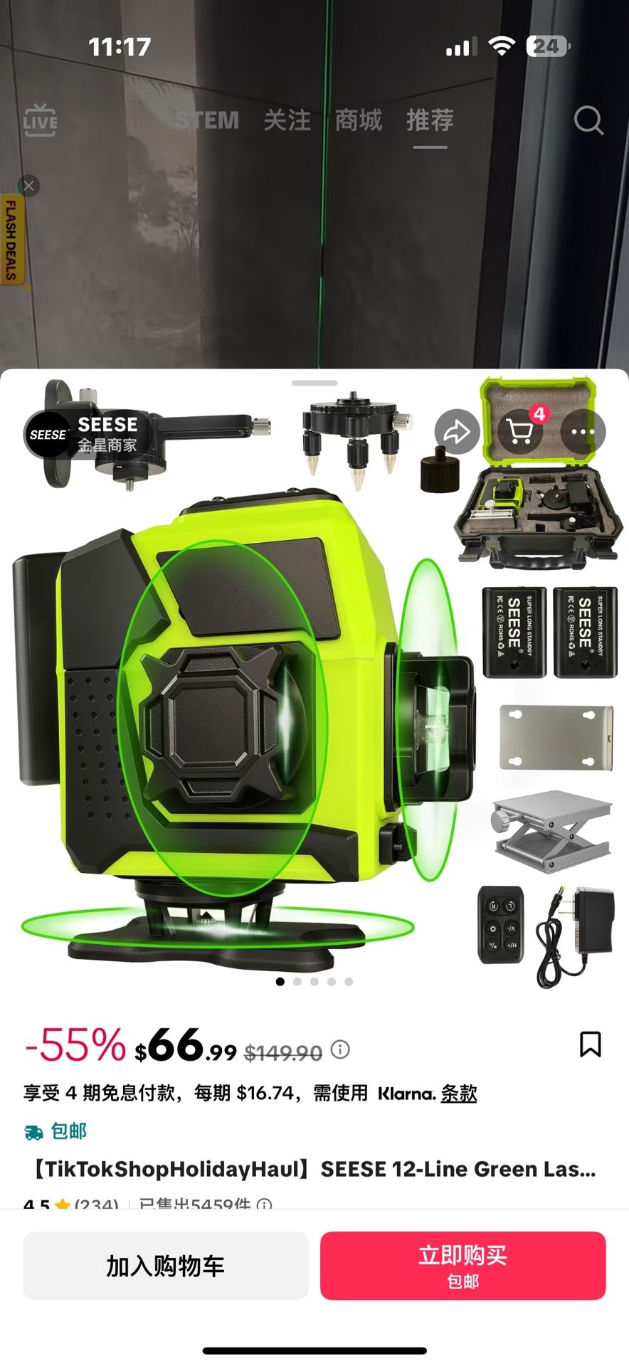 Lines Green Laser Level Kit