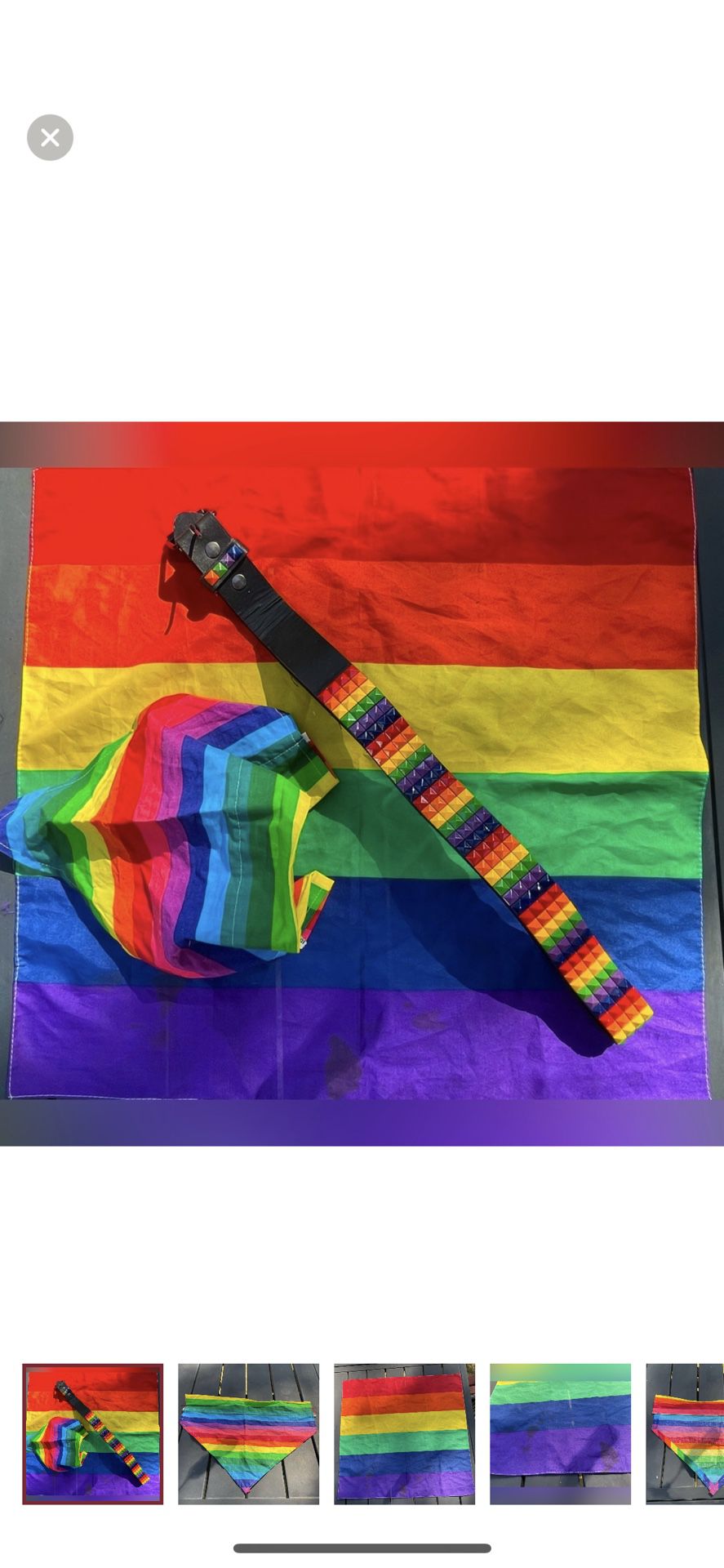Pride Colors Rainbow Collection dog bandanna collar belt mini flag