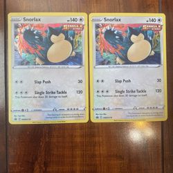 Pokemon Snorlax SWSH119 Black Star Promo Chilling Reign Cosmos Holo Lot of 2 LP