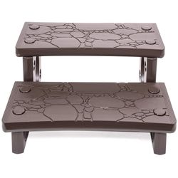 XtremepowerUS Universal Hot Tub Spa 2-Step, Large, Mocha