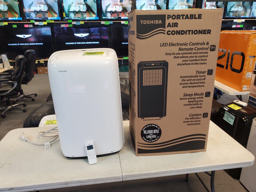 TOSHIBA PORTABLE AC 10K BTU 300 SQ FT IN STOCK - IN BOX COMPLETE ALL ACCESSORIES IN STOCK WITH WARR- TAX ALREADY INCLUDED IN PRICE OTD