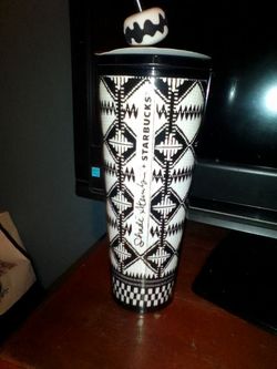 New Reusable Starbucks Cup W Straw