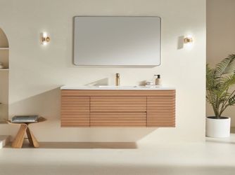 48" Wall Mounted & Floating Single Vanity with Ceramic Sink W1826P308973  SKU:  GL-W1826P308973 Availability:  Out of stock $782.12 FULLY ASSEMBLED: I