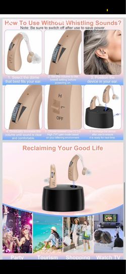 Hearing aids for seniors . Rechargeable