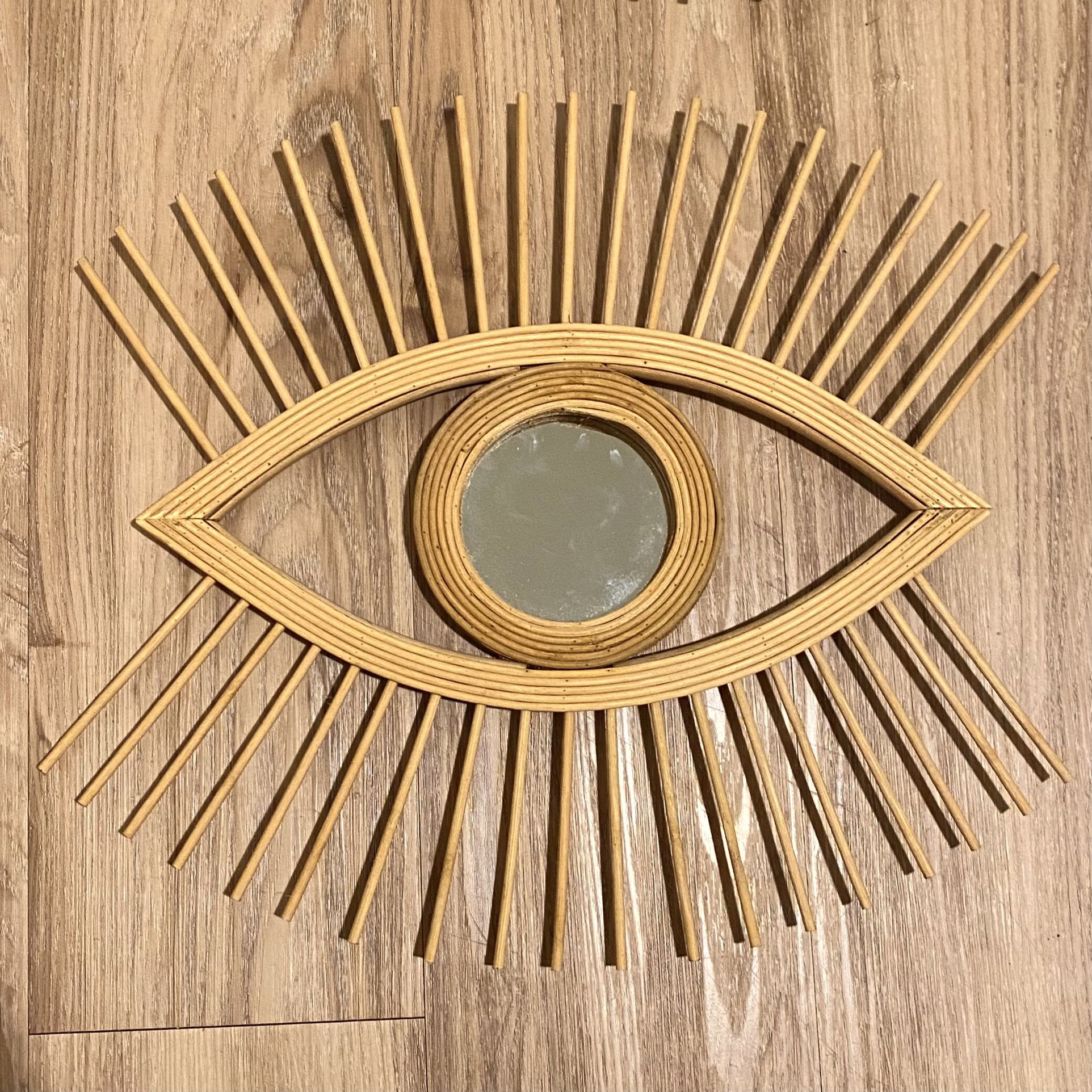 Rattan Eye Mirror