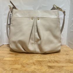 Tinganello Light Cream Leather Cross Body Bag