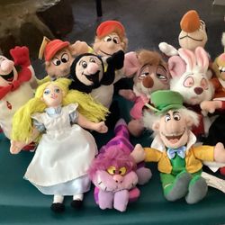 Disney Beanie Babies.   Alice In Wonderland. 11 Babies