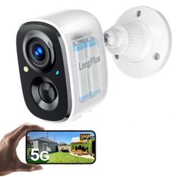 LongPlus 3K Wireless Security Camera Outdoor, WiFi Battery Powered