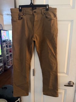 Men's Tan Slim Fit Pants