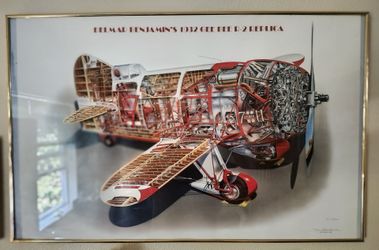 1932 Gee Bweee R2 Cutaway Lithograph