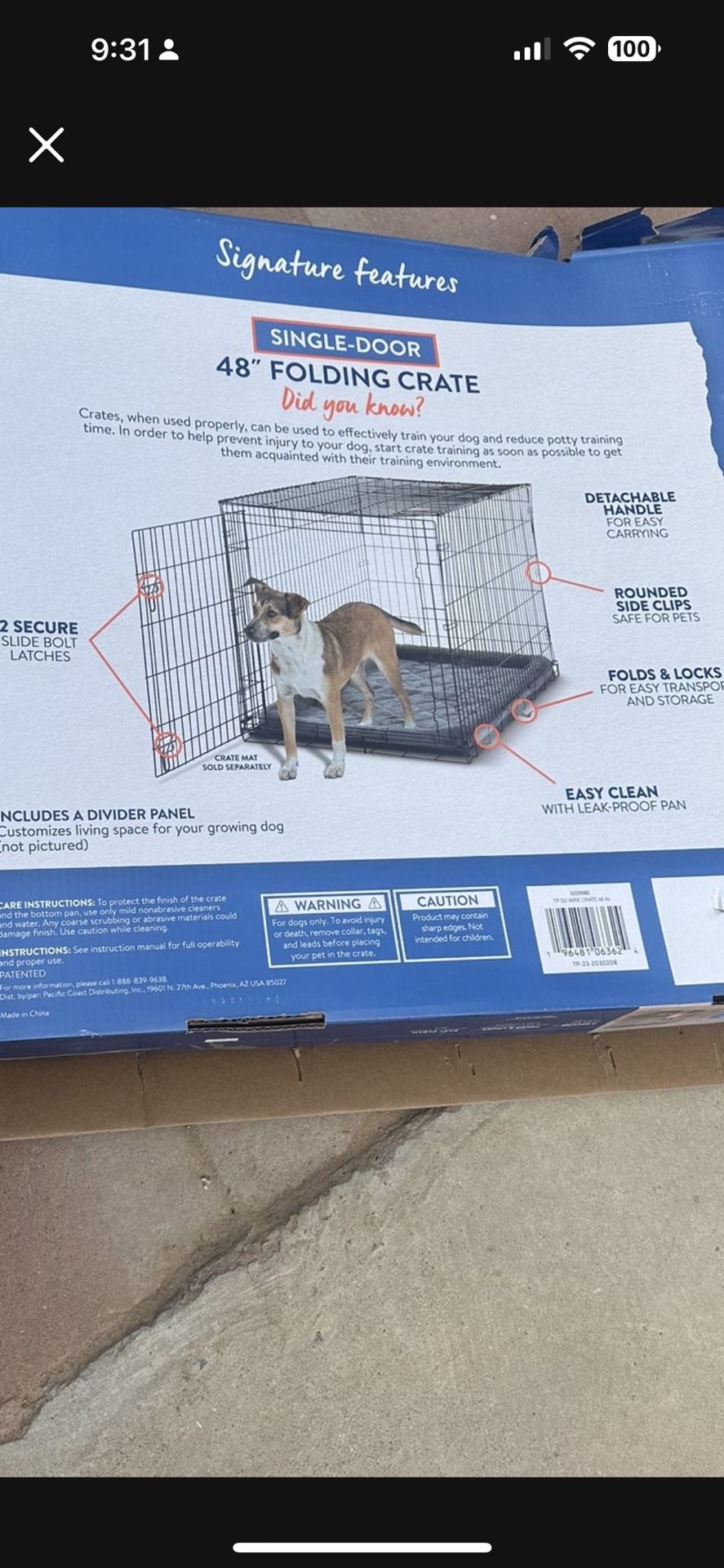 48 Inch Animal Cage $30