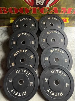 RitFit Olympic Bumper Weight Plates - 2-inch