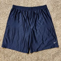 Nike Basketball Dazzle Shiny Shorts Drawstring Mens Size XXL Navy Vintage Y2K