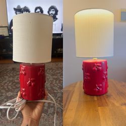 Cherry Decor Lamp with Fabric Shade