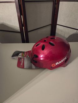 Razor multi sport helmet ages 8+ pink glitter