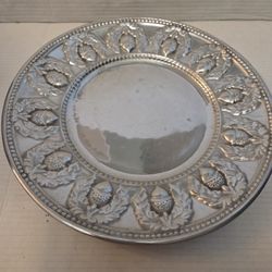 Vintage Heavy Acorn Starter Platter Plate Home Decor Decoration