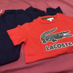 Lacoste Jogger Pants, Short & Shirt Size 8/10 kids