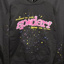 Spider Style Graphic Hoodie Black -  Sizes M, L, XL  - Brand New