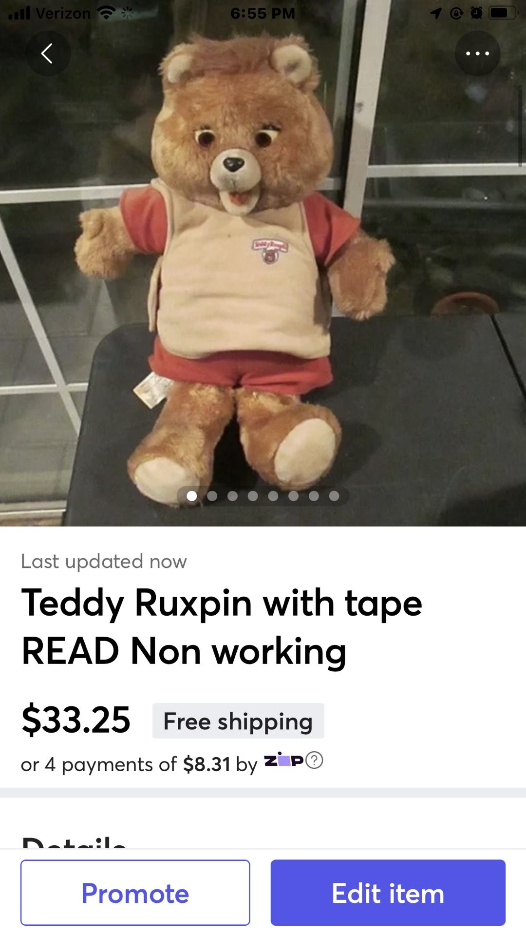 Teddy Ruxpin with tape READ Non working