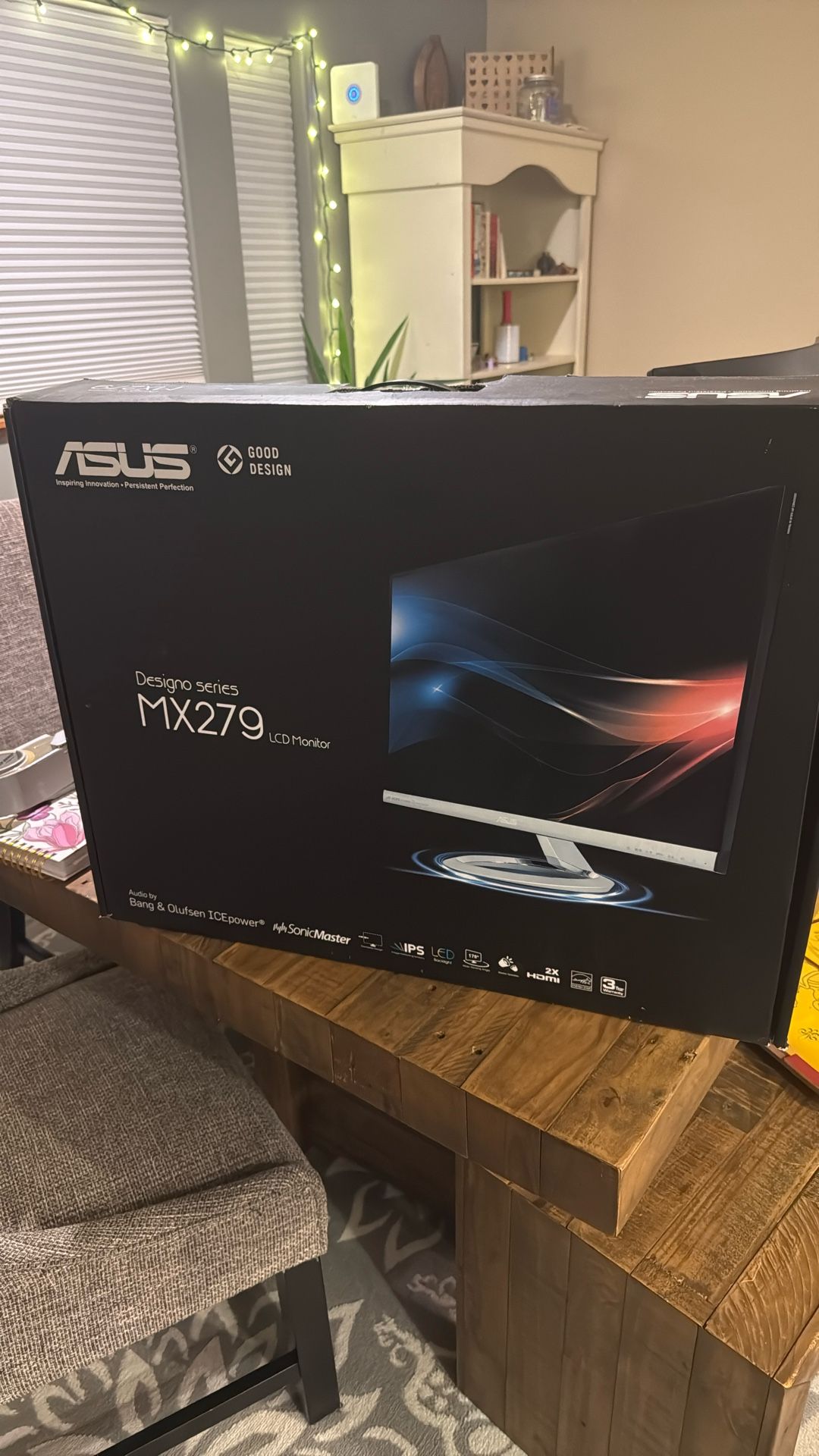 x2 Asus Designo MX279HS Monitor 27” Full HD IPS LED