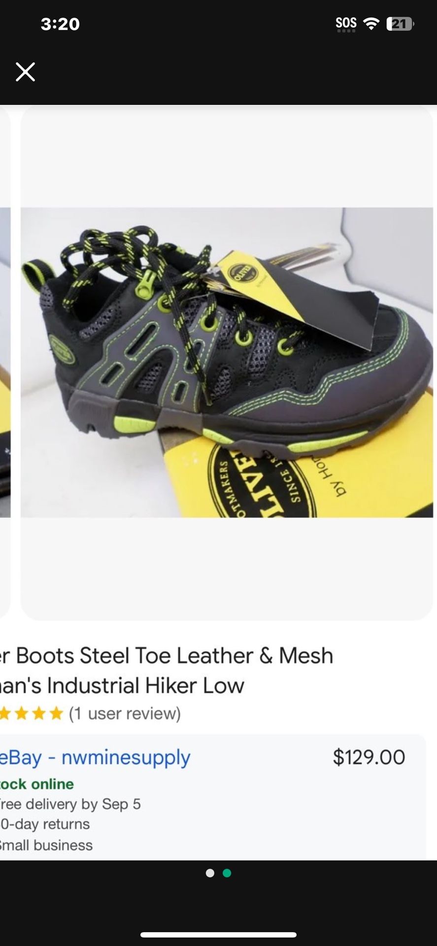 W6 Brand new Steel Toed Safety shoes