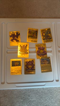 Gold Foil Pokémon Cards Set of 8