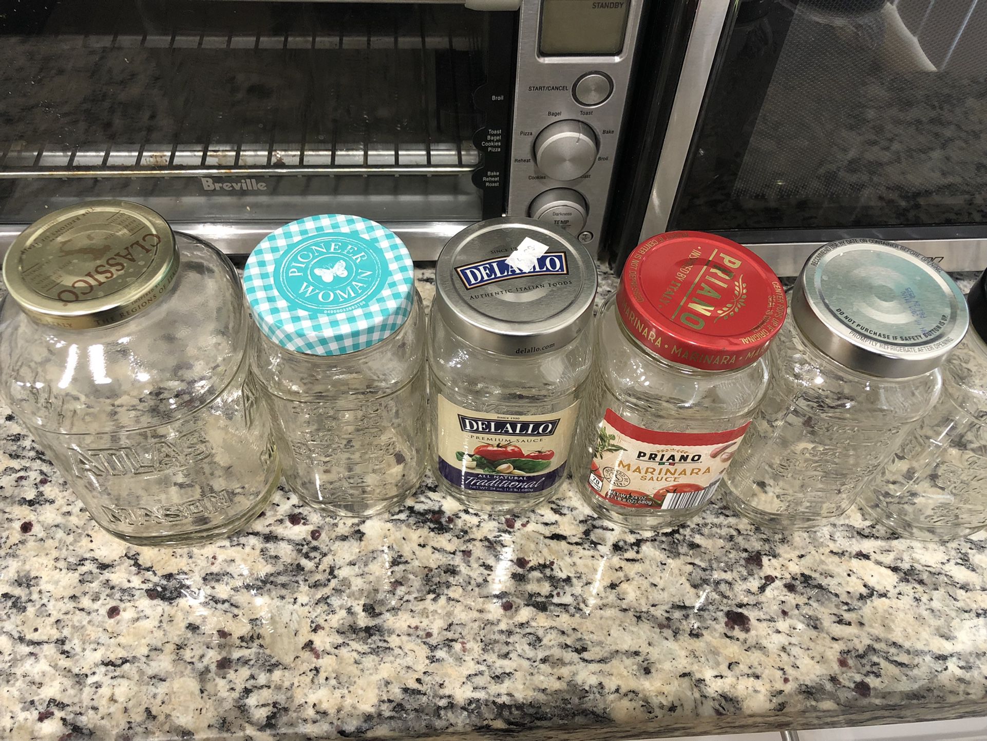 Set of six FREE Mason Jars 