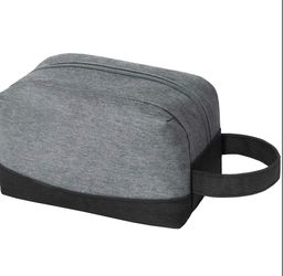 Travel Toiletry Bag - Water Resistant small pouch- brand new- grey and black